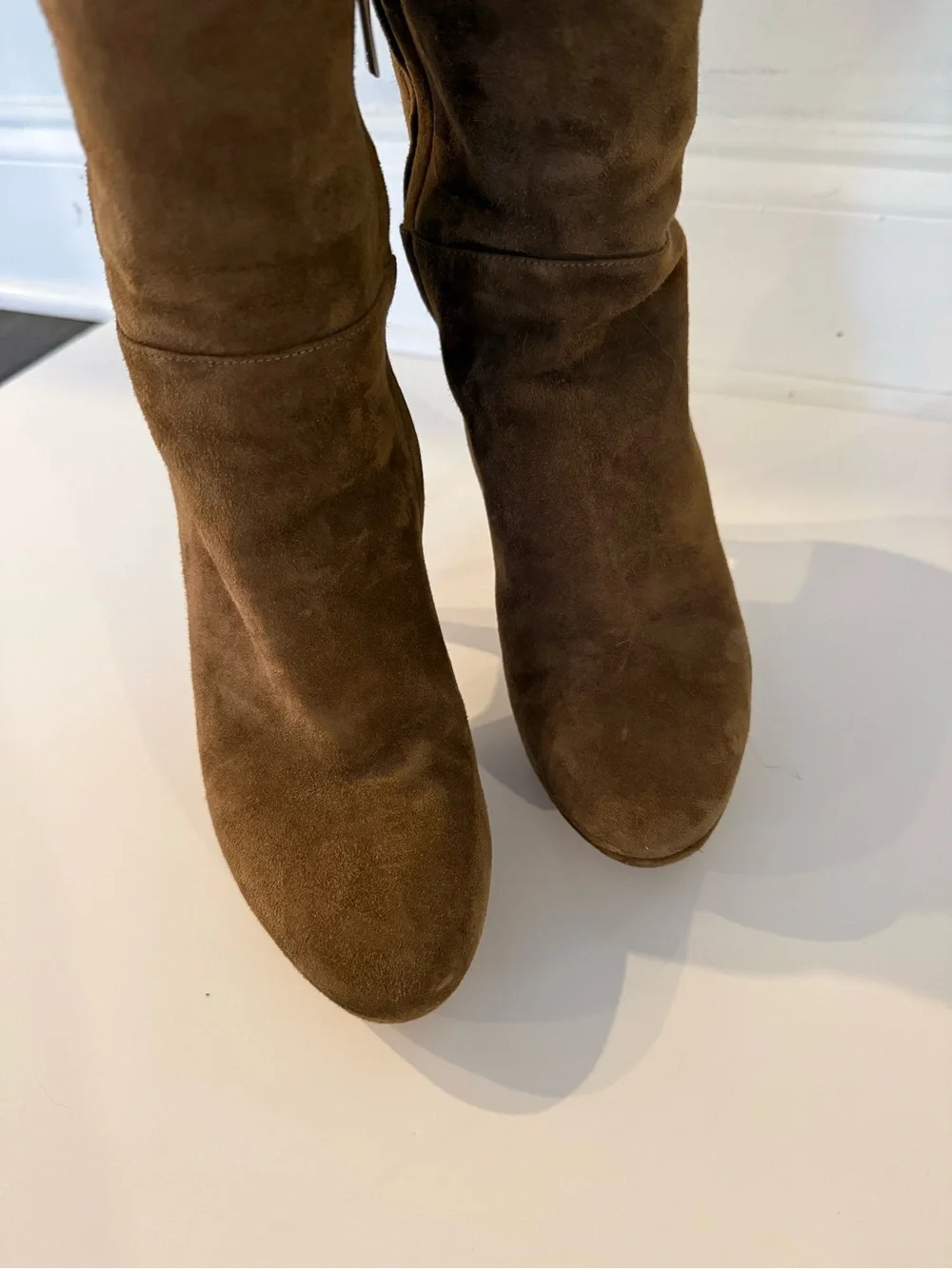 Jimmy Choo Brown Suede Over-the-Knee Stiletto Boots